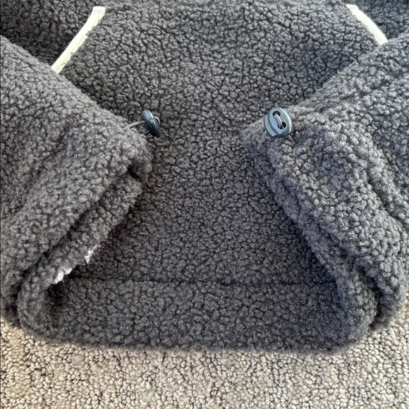 Wild Fable Sherpa Anorak Quarter Zip Pullover Hoodie Cozy Cabin Top Gray XS NWT - Picture 8 of 11